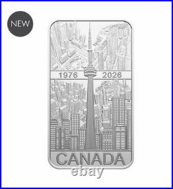 2026 Canada $20 CN Tower 50th anniv IT GLOWS! (light inc)-99.99% silver coin
