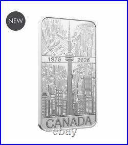 2026 Canada $20 CN Tower 50th anniv IT GLOWS! (light inc)-99.99% silver coin