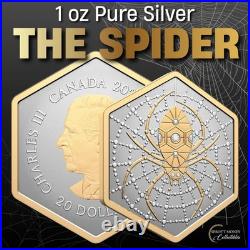 2026 Canada $20 Nature's Delight The Spider 1 oz Fine Silver Coin