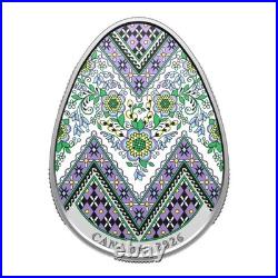 2026 Canada $20 Pysanka Coin Egg 1 oz Fine Silver Coin Royal Canadian Mint
