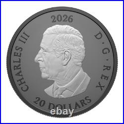2026 Canada $20 Triple Maple Leaf with Rhodium Plating 1 oz Fine Silver Coin