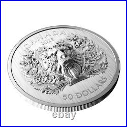 2026 Canada $50 Heraldic Lion. 9999 Fine Silver Coin