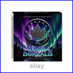 2026 Canada Maple Leaf 1 oz Silver Aurora Borealis Edition