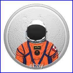 2026 Canada Moon Mission 1 oz Silver Proof Coin UV Effect with Black Light