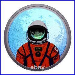 2026 Canada Moon Mission 1 oz Silver Proof Coin UV Effect with Black Light