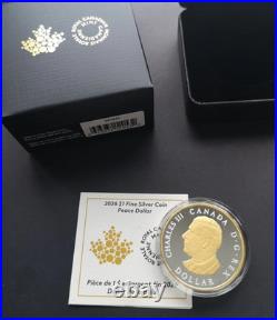 2026 Canada Peace Dollar 1 Oz Fine Silver Coin Selective Gold Plated