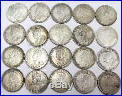 20X 1936 Canada Silver Dollars King George V all circulated One roll 20 coins