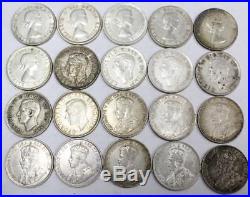 20X damaged Canada Silver Dollars 8X 1936 6X 1939 6X 1953 one roll 20-coins