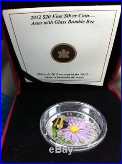 $20 2012 Aster with Venetian Glass Bumble Bee Silver coin with Box & COA