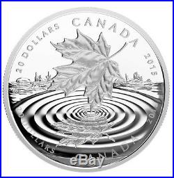 $20 Canada Maple Leaf Reflection 99.99% 1oz silver proof coin RCM