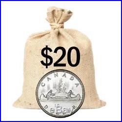 $20 Face Value Bag Canada Silver Dollar Random Year 80% Junk Silver Coins