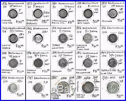 20 Old Nwflnd Silver Coins 5/10/20/25¢ (worthwhile Group Must See) No Reserve