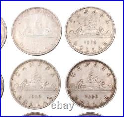 20 x 1936 Canada silver dollars 20-coins circulated