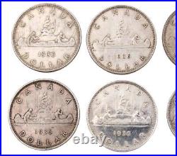 20 x 1936 Canada silver dollars 20-coins circulated