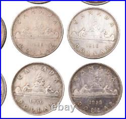 20 x 1936 Canada silver dollars 20-coins circulated