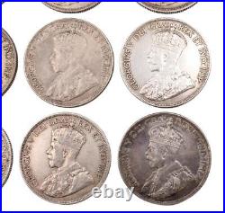 20 x 1936 Canada silver dollars 20-coins circulated