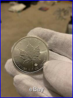 20 x 1oz 2015 Canadian Mint Maple Leaf troy ounce 999 Silver Bullion 31.1g Coin
