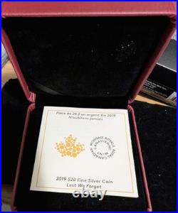 219 $20 Canada Lest We Forget Silver Coin