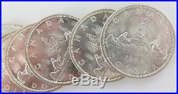 21 x CANADIAN 80% SILVER DOLLARS $1. 1961 1966. 489g INVEST IN SILVER
