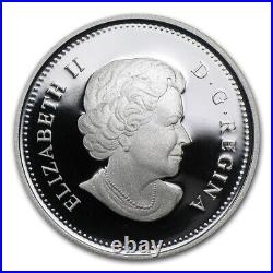 25.3g Silver Coin 2009 Canada $8 Sterling Maple of Wisdom Swarovski Dragon