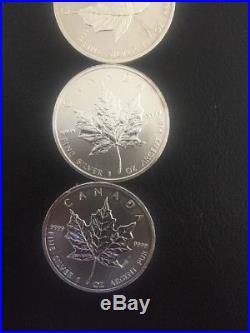 25 X1oz 2011 Canadian Silver Maples 999 Silver Coin