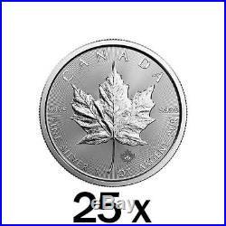 25 x 1 oz Silver Maple Leaf Coin RCM Random Year Royal Canadian Mint