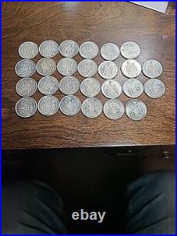 26 Coin Lot Silver 50 Cent Canada