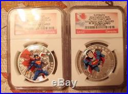 2- PF70 2014 Canada $20 Fine Silver Coin Iconic Superman Superman Annual #1