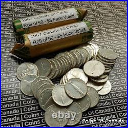 2 Rolls Of Circulated 1967 Canada Silver Dimes $10 Face Value #coinsofcanada