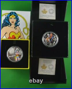 2 Silver DC Comic Coins 2016 Wonder Woman & Batman V Superman