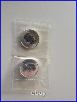 2 X 1 Ounce Sealed RCM Silver Maple Coins 2008 Excellent, Mint Sealed BU Grade