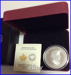 2 oz 99.99 Pure Silver Coin Canada 150 Iconic Maple Leaf Mintage 6,000 (2017)