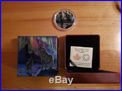 2 oz. Fine Silver Glow-in-the-Dark Coin Northern Lights in the Moonlight