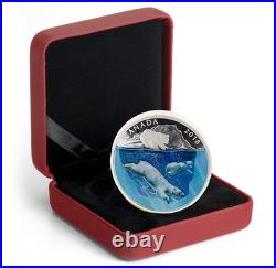 2 oz Pure Silver Coin 2018 $30 Dimensional Nature Polar Bears