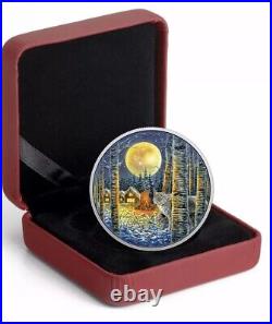 2 oz. Pure Silver Glow-In-The-Dark Coin Animals in the Moonlight Lynx Canada