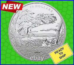 2 oz. Silver Coin, Multifaceted Animal Family Bald Eagles (2022)