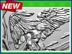 2 oz. Silver Coin, Multifaceted Animal Family Bald Eagles (2022)
