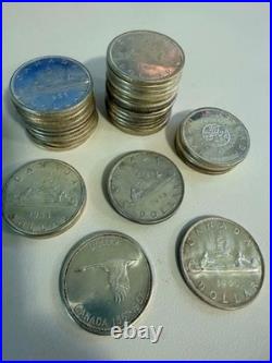35pcs 1953-66 CANADA Voyagers/Charlottetown/goose Genuine Silver Dollar Coin