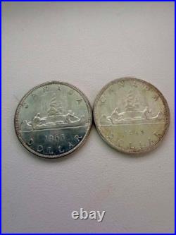 35pcs 1953-66 CANADA Voyagers/Charlottetown/goose Genuine Silver Dollar Coin