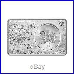 3 oz 2018 30th Anniversary of the Maple Leaf Coin Silver Bar