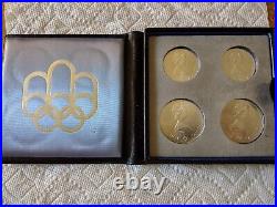 (#4089) 1973 Canada Olympic Series III Silver Coin Set (2) Each $5 & $10 Coins
