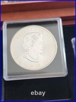 4 2014 $5 Canada The 4 Seasons Silver Maples 1 Oz. 9999 Silver! + Display Box