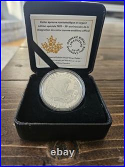 50 Anniversary of the Beaver as a Symbol 2025 CANADA. 9999 Silver Dollar $1 Coin