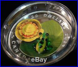 5 Canada MURANO VENETIAN GLASS SILVER Coins LADYBUG, BUMBLE BEE, BUTTERFLY