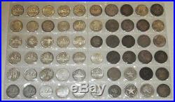 60 LARGE OLD WORLD SILVER COINS (MOST CANADA) 46+ TrOz Gross Wt NO RESERVE