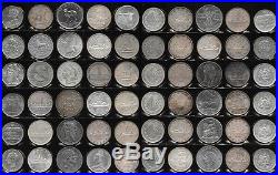 60 OLD WORLD BIG SILVER COINS (MANY CANADA MUST SEE) 42 TrOz Gr Wt NO RESERVE
