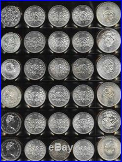 60 OLD WORLD BIG SILVER COINS & MEDALS (UNC BEAUTIES) 42+ TrOz Gr Wt NO RSV
