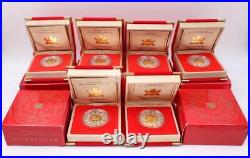 6x 1998 2004 Canada $15 Sterling Silver Proof Lunar Coins with boxes and COAs