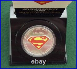 75th Anniversary of Superman, 2013 7Coin Set 5 Silver, 1 Gold, Coin & Stamp