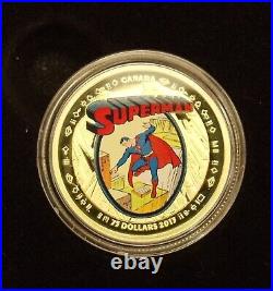 75th Anniversary of Superman, 2013 7Coin Set 5 Silver, 1 Gold, Coin & Stamp